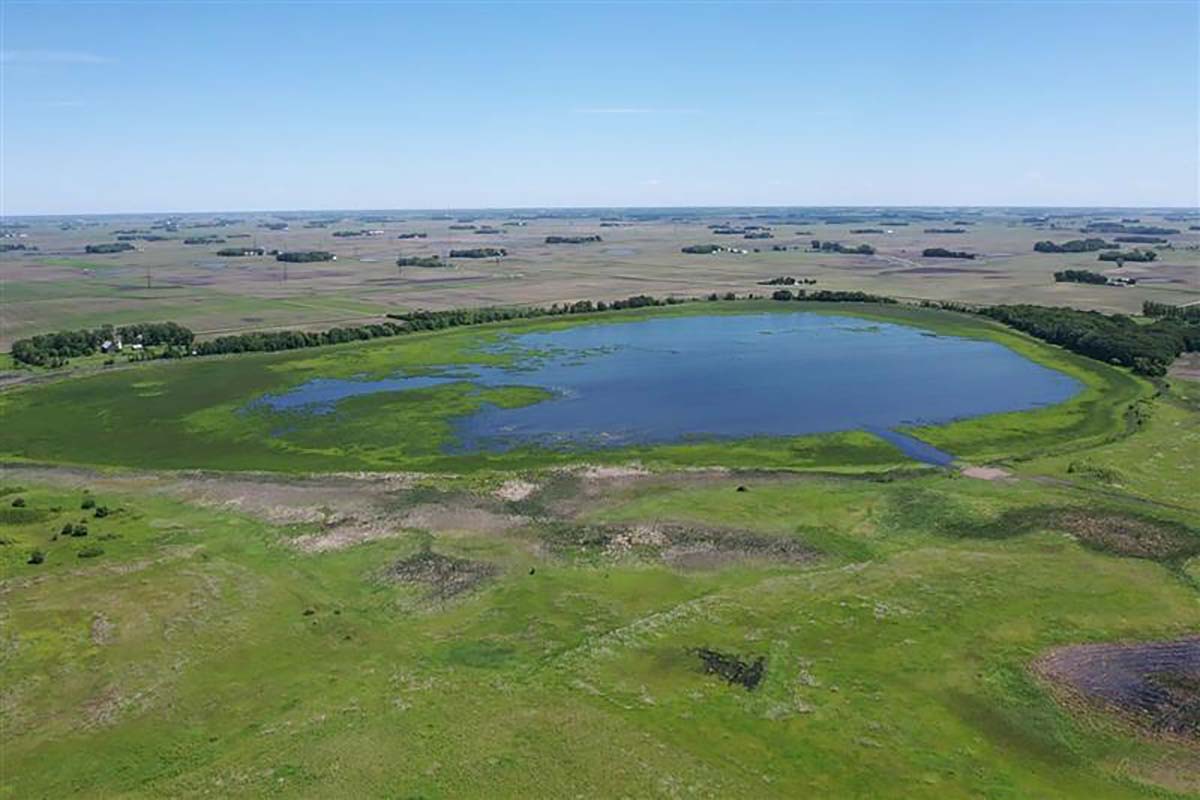 Aerial photograph of Indian Lake WMA.
